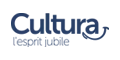 Logo Cultura en bleu foncé, enseigne française spécialisée dans les produits culturels.