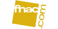 Logo jaune de la Fnac avec le texte incliné "fnac.com".